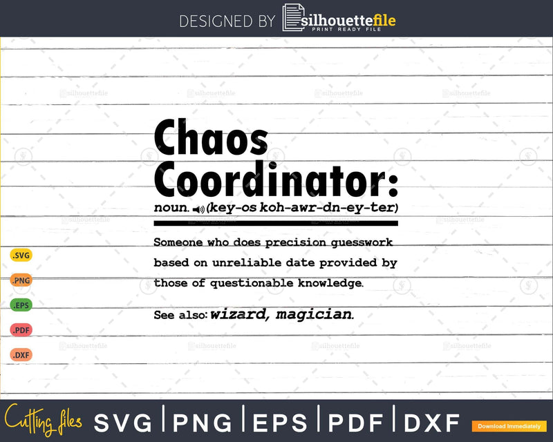 Funny Chaos Coordinator Definition Graduation Gift