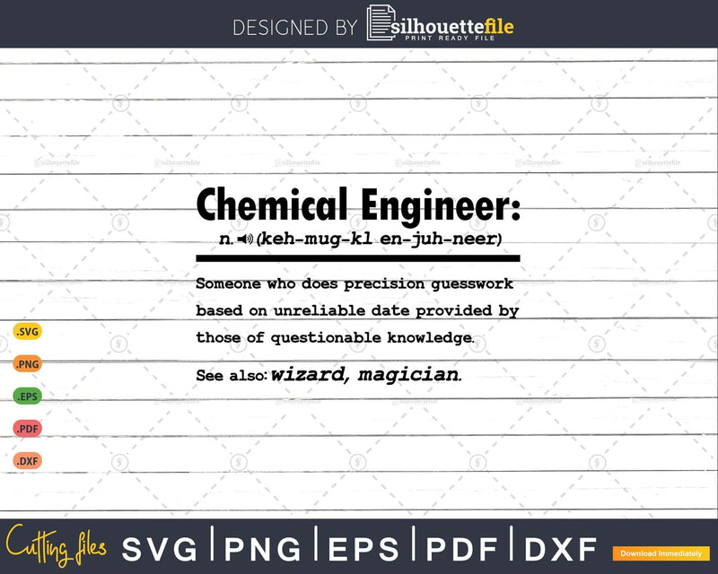 Funny Chemical Engineer Definition Graduation Gift