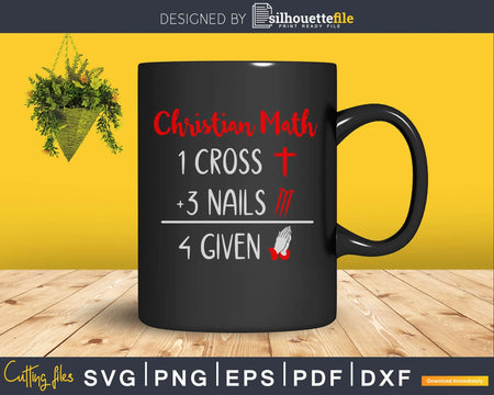 Funny Christian Pun One Cross 3 Nails Forgiven Worship svg