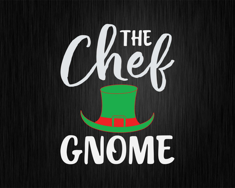 Funny Christmas The Chef Gnome Svg Png Cricut Files