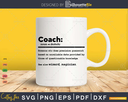 Funny Coach Definition Graduation Gift