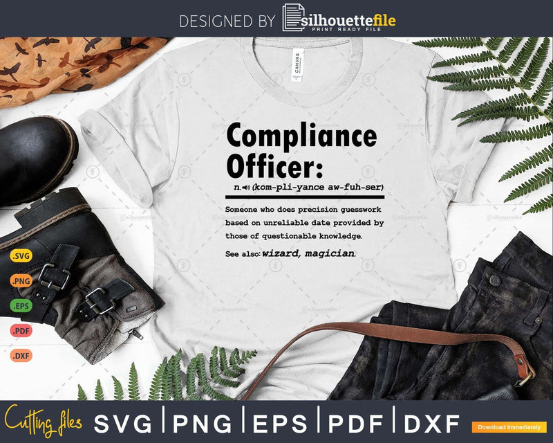Funny Compliance Officer Definition Graduation Gift