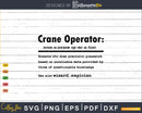 Funny Crane Operator Definition Graduation Gift