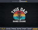 Funny Dad Bangs Chains Retro Disc Golf Svg Craft Cut File