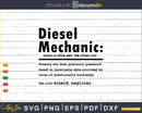 Funny Diesel Mechanic Definition Graduation Gift