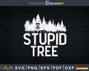 Funny Disc Golf Stupid Tree Distressed Frisbee Svg Png Dxf