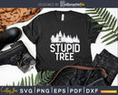 Funny Disc Golf Stupid Tree Distressed Frisbee Svg Png Dxf