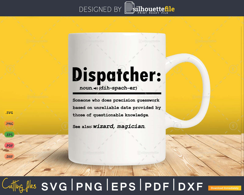 Funny Dispatcher Definition Graduation Gift