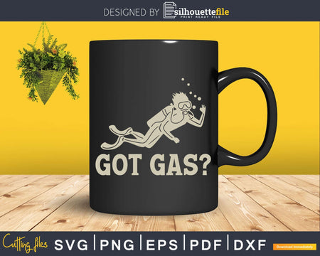 Funny Dive Got Gas Png Svg T-shirt Design