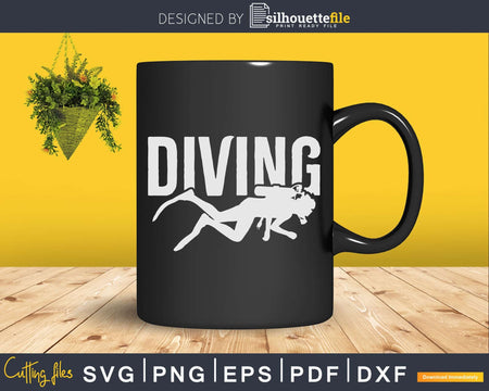 Funny Diving Scuba Divers Png Svg Dxf Cut Files