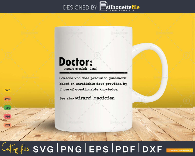 Funny Doctor Definition Graduation Gift