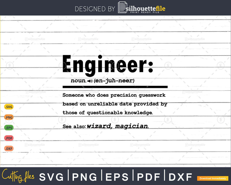 Funny Engineer Definition Graduation Gift