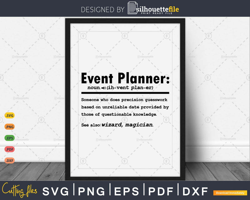 Funny Event Planner Definition Graduation