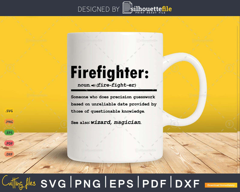 Funny Firefighter Definition Graduation Gift For Fireman