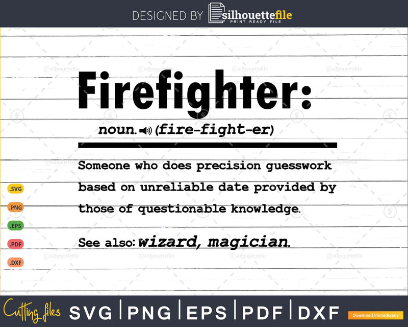 Funny Firefighter Definition Graduation Gift For Fireman
