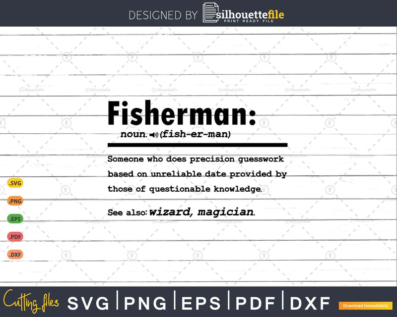 Funny Fisherman Definition Graduation