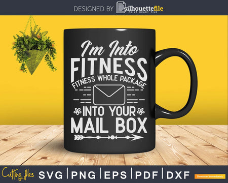 Funny Fitness Mail Carrier Mailman Svg Dxf Cut Files