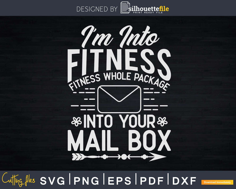 Funny Fitness Mail Carrier Mailman Svg Dxf Cut Files