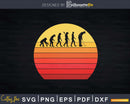 Funny Golf Evolution Retro Style Svg Dxf Cricut Cut Files