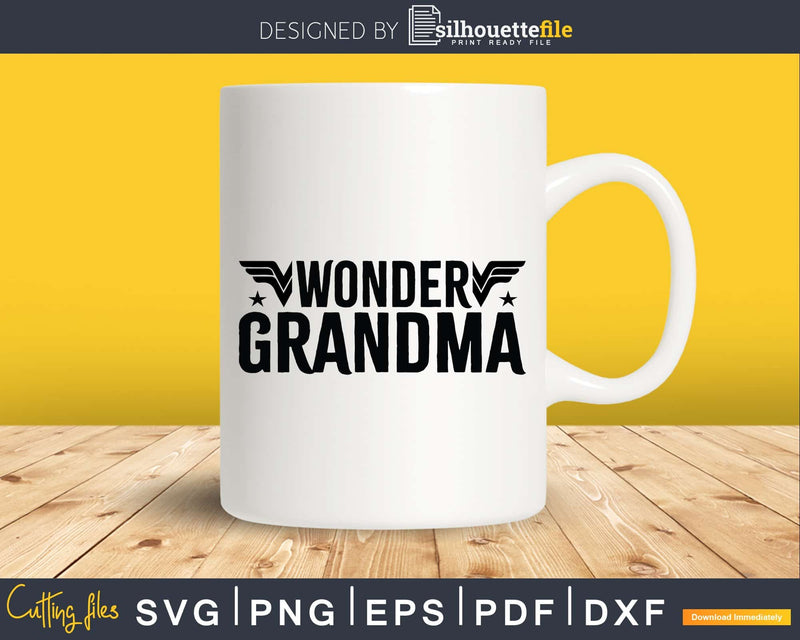 Funny Grandmother Superhero Wonder Grandma Svg Png