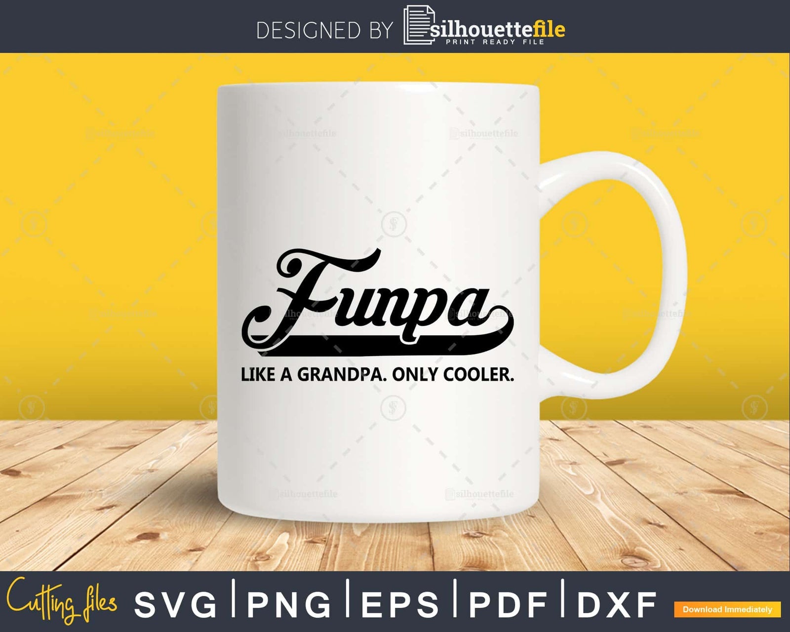 Funny Grandpa Funpa Definition Only Cooler Svg cut files for ...
