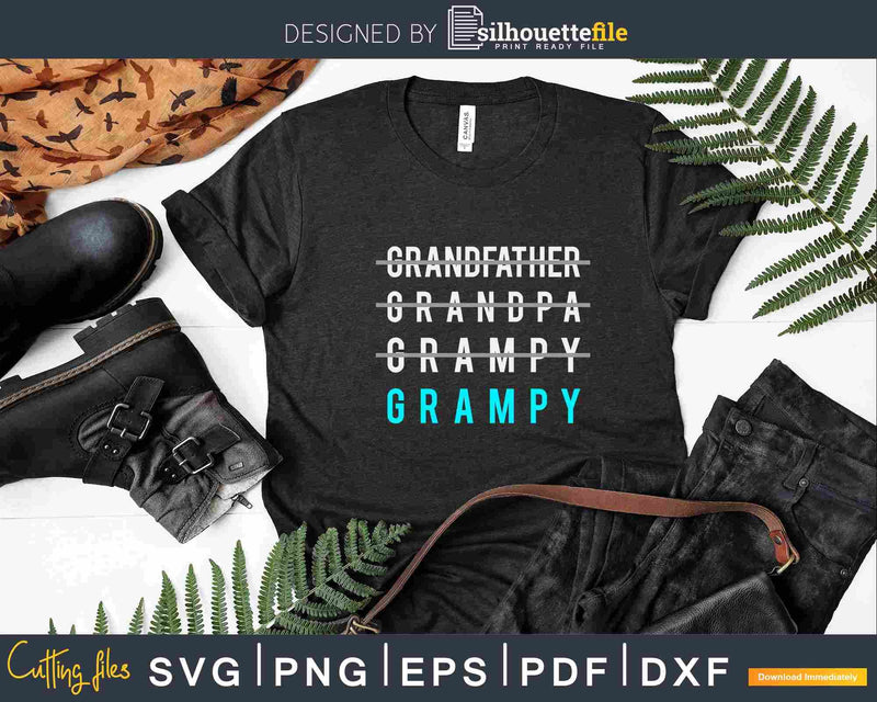 Funny Grumpy Grandfather Svg Design Printable Cut Files