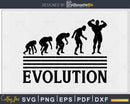 Funny Gym Workout Fitness Exercise Evolution svg printable