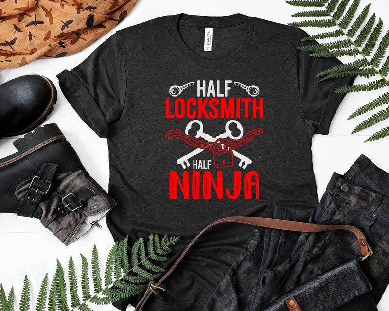 Funny Half Locksmith Ninja Lock Picking Svg Png Merch-Ready