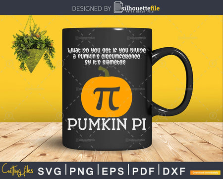 Funny Halloween Math Pun T-Shirt Design Pumpkin Pi svg cut