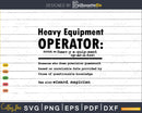 Funny Heavy Equipment Operator Definition Graduation Gift