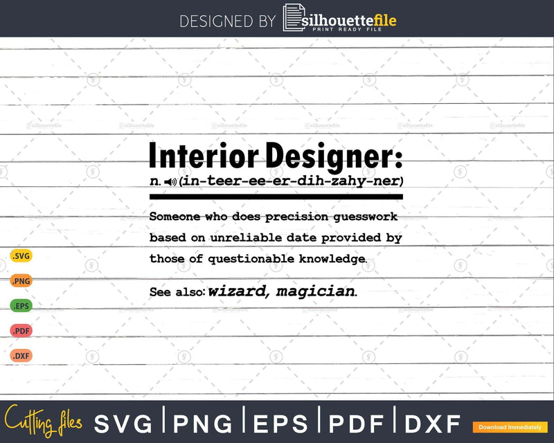 Funny Interior Designer Definition Graduation