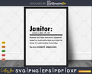 Funny Janitor Definition Graduation