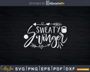 Funny Kettlebell Sweaty Swinger Fitness Kettle Bell Svg Dxf