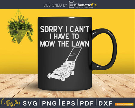 Funny Lawn Mowing Landscaper Svg Dxf Cut Files