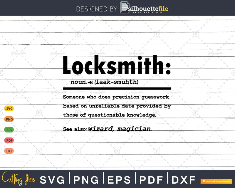Funny Locksmith Definition Graduation