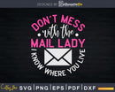 Funny Mail Carrier Lady Post Office Svg Cricut Cut Files