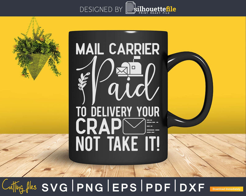 Funny Mail Carrier Mailman Postman Postal Worker Svg Dxf