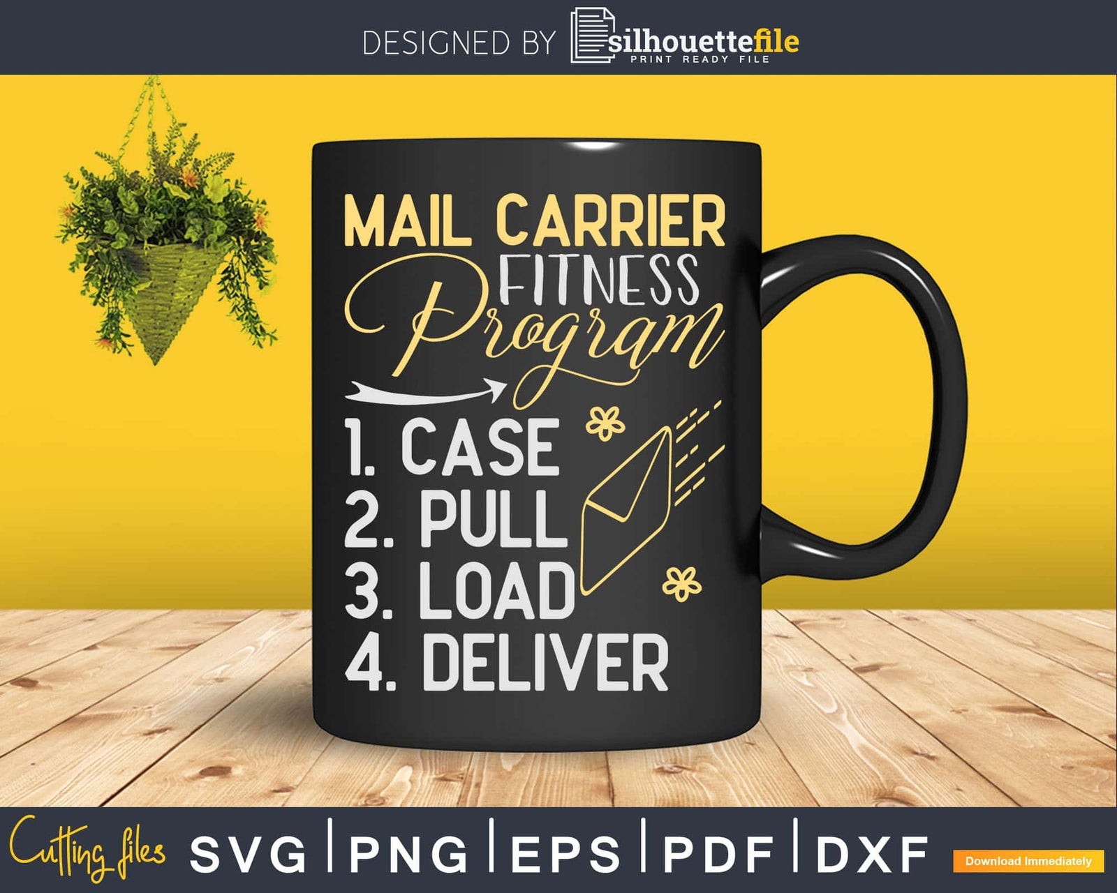 Funny Mail Carrier Program Postal Worker Svg Digital Files | Silhouettefile