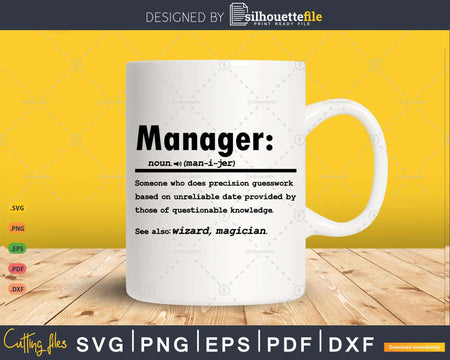 Funny Manager Definition Graduation Gift