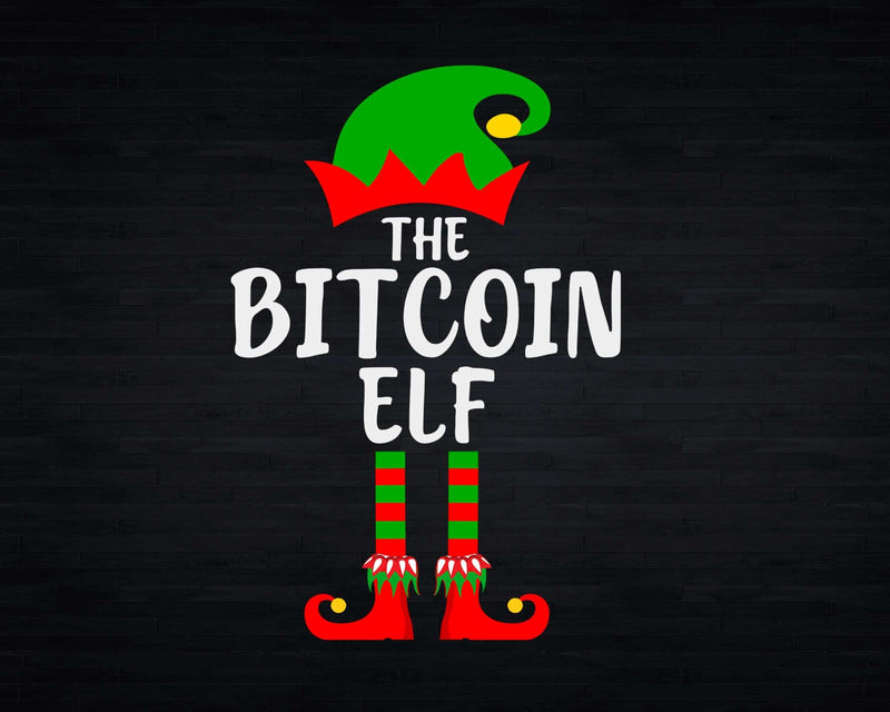 Funny Matching Family Christmas The Bitcoin Elf Svg