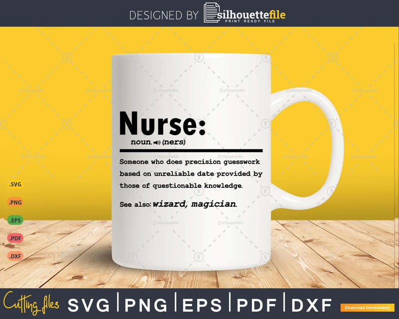 Funny Nurse Definition Graduation Gift