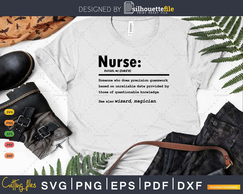 Funny Nurse Definition Graduation Gift