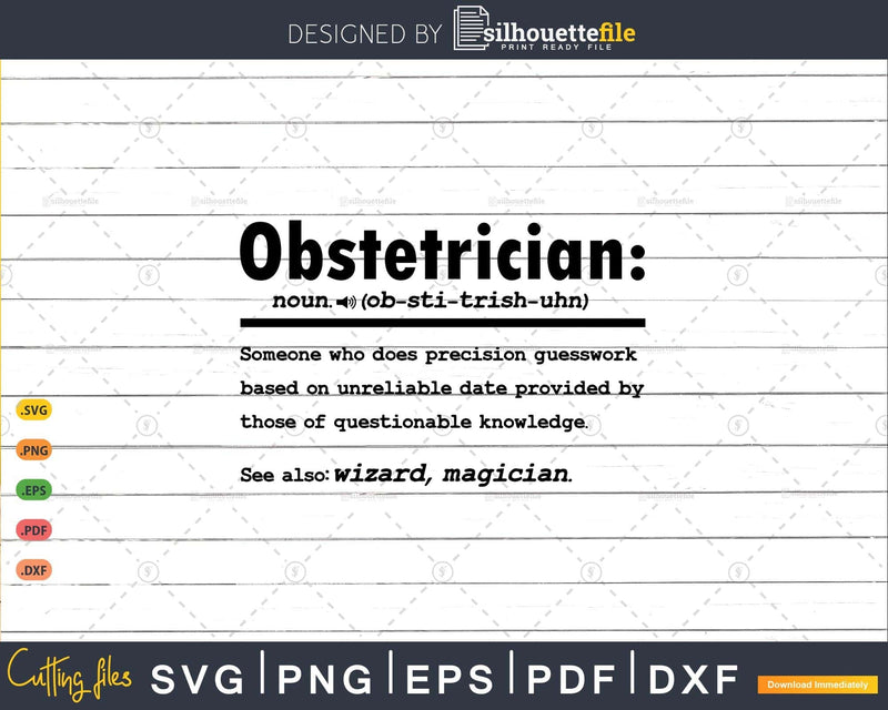 Funny Obstetrician Definition Graduation Gift