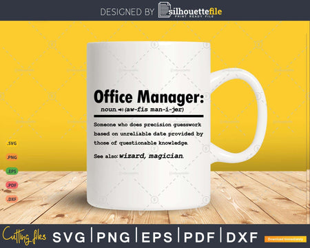 Funny Office Manager Definition Graduation