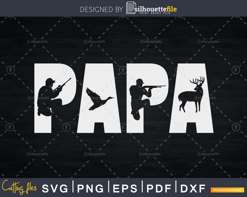 Funny Papa Duck Deer Hunter’s Hunting Svg cut Files