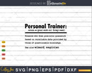 Funny Personal Trainer Definition Graduation