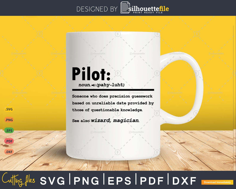 Funny Pilot Definition Graduation Gift