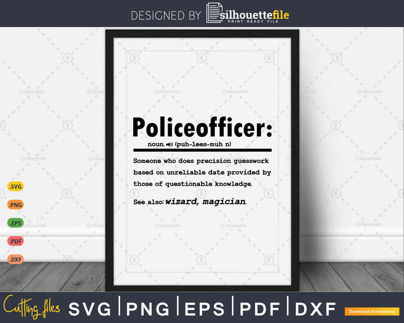 Funny Policeofficer Definition Graduation Gift For Police