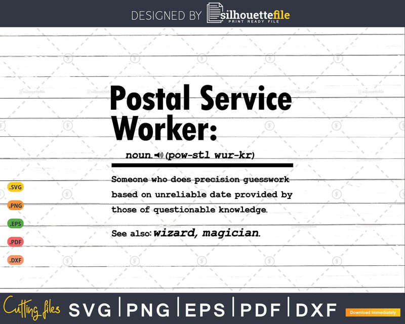 Funny Postal Service Worker Definition Graduation