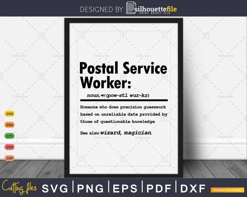 Funny Postal Service Worker Definition Graduation